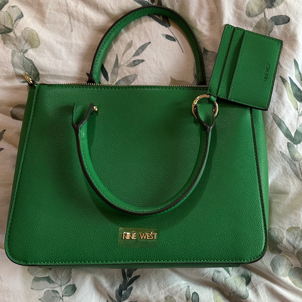 Nine West Vibrant Green Tote Bag